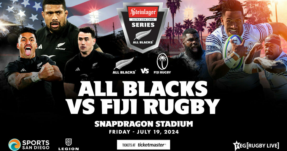 San Diego Legion Rugby Team Final Tickets Release for All Blacks vs…